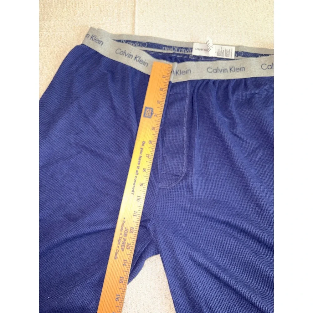 Calvin Klein Mens Navy Blue gray  Waffle Knit‎  Pajama Pants Joggers Size xl